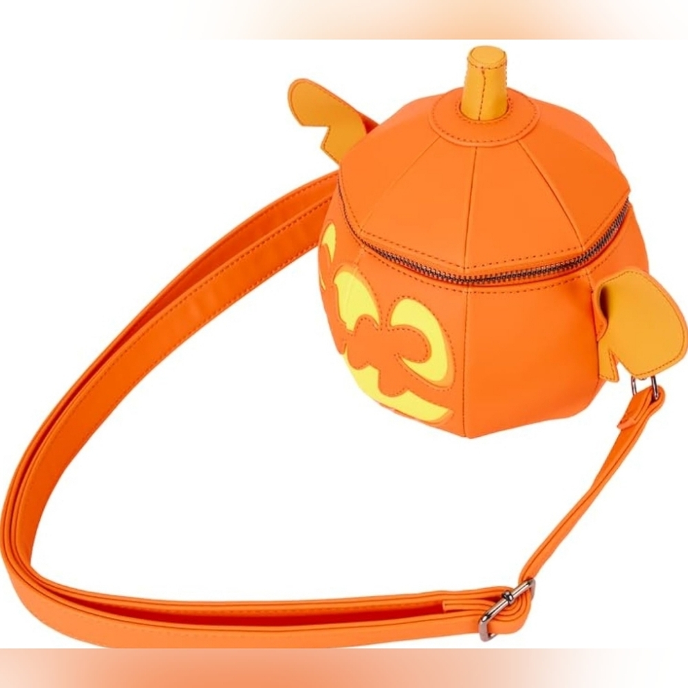 Loungefly X Disney Figural Stitch Jack o lantern  glow in the dark Crossbody🎃🎃 - Picture 5 of 13